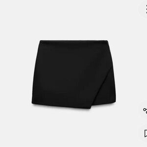 Zara Black Asymmetric Skort